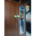 Freya All Metal Cabinet with Mirror Sliding Door in Walnut finish