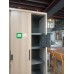 Adeline All Metal Cabinet with Mirror Sliding Door in Wood Natural finish Adeline All Metal Cabinet with Mirror Sliding Door in Wood Natural finish