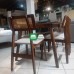 Caseo Rattan Back  Dining set for Six Walnut Color