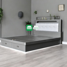 Mavy Double size Storage Bed with Illuminated Headboard