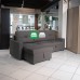 Athens L-Shape Sleeper Sofa Bed with hidden storage