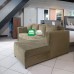 Venus Lshape sofa Suede Olive green Venus Lshape sofa Suede Olive green