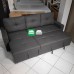 Athens L-Shape Sleeper Sofa Bed with hidden storage