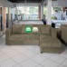 Venus Lshape sofa Suede Olive green Venus Lshape sofa Suede Olive green