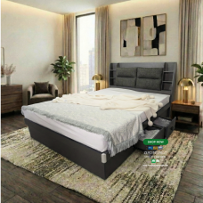 Jarvis Double size bed frame with storage
