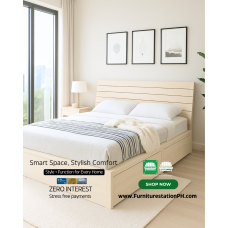 Alendra Queen size bed frame with storage