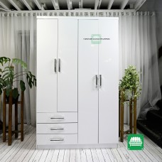 All White Classic Mid size Wardrobe Cabinet