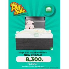 Belmont Single size bed frame with storage