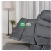 Bernard Wide Reclining Chair in Gray