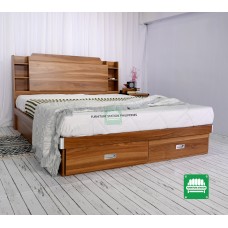  Queen size Oak bed frame with Under storage
