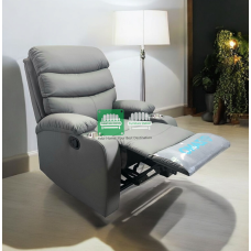 Astra Reclining Chair with Cupholders in Gray