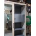 Barda  All Metal Compact Cabinet with Mirror Sliding Door Light Oak finish