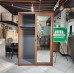 Barda All Metal Compact Cabinet with Mirror Sliding Door Walnut finish