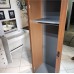 Barda All Metal Compact Cabinet with Mirror Sliding Door Walnut finish