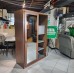 Barda All Metal Compact Cabinet with Mirror Sliding Door Walnut finish