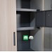 Vecna Three Door  All Metal Cabinet with Mirror Sliding Door