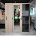 Vecna Three Door  All Metal Cabinet with Mirror Sliding Door