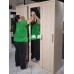 Vecna Three Door  All Metal Cabinet with Mirror Sliding Door