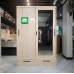 Calix All Metal Cabinet with Mirror Sliding Door and Drawers Light Oak finish