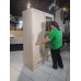 Calix All Metal Cabinet with Mirror Sliding Door and Drawers Light Oak finish