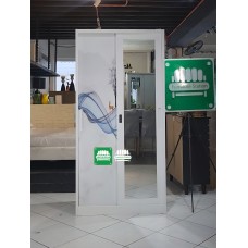 Benny  All Metal Compact Cabinet with Mirror Sliding Door