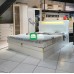 Dustin Marie Queen size bed frame with storage and built in night lamp