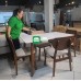 Justin Dining set for Four Walnut Color