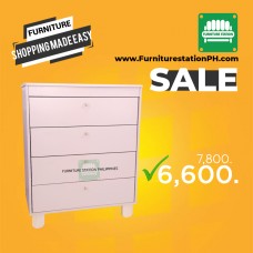 Four Layer Chest of Drawers ( Pastel Rose)