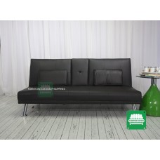 Double size Sofa Bed Dark Brown with cup holders
