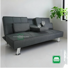Malden Sofa Bed in Linen Black Fabric