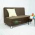 Compact Size Two Seater Sofa (Brown)