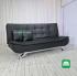 Double size Sofa bed in Black Faux Leather